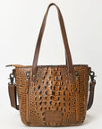 American Darling Tote Crocodile Embossed Genuine Leather Women Bag Western Handbag Purse