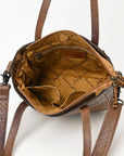 American Darling Tote Crocodile Embossed Genuine Leather Women Bag Western Handbag Purse