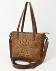 American Darling Tote Crocodile Embossed Genuine Leather Women Bag Western Handbag Purse