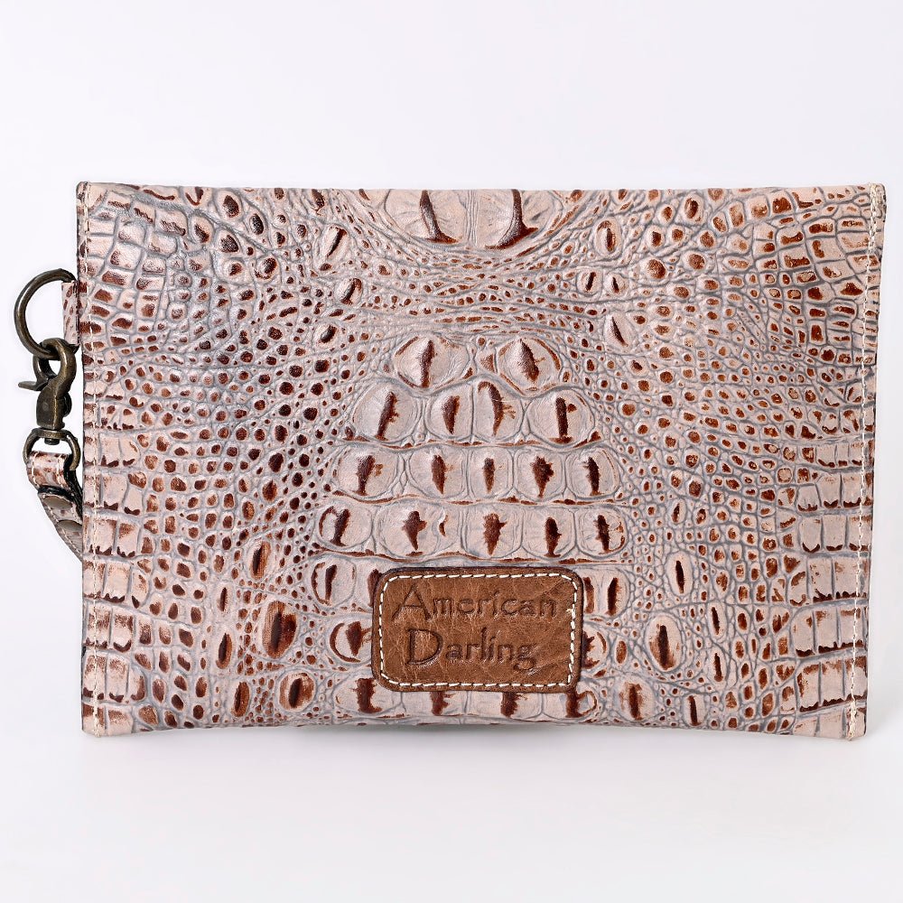 American Darling Crocodile Embossed Genuine Leather Women Bag Western Handbag Purse