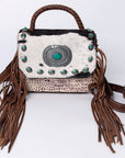 American Darling Briefcase Crocodile Embossed Hair on Genuine Leather Western Women Bag Handbag | for Cute Laptop