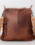 American Darling ADBGS192BT Messenger Hand Tooled Hair-On Genuine Leather Women Bag Western Handbag Purse