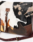 American Darling ADBG1056 Crossbody Hair-On Genuine Leather Women Bag Western Handbag Purse
