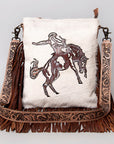 American Darling ADBGS192BU Messenger Hair-On Genuine Leather Women Bag Western Handbag Purse