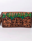 American Darling Organiser Hair-On Hand Tooled Genuine Leather Women Bag Western Handbag Purse