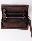 American Darling Organiser Hair-On Hand Tooled Genuine Leather Women Bag Western Handbag Purse