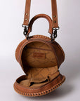 American Darling ADBG1025 Canteen Hand Tooled Genuine Leather women bag western handbag purse