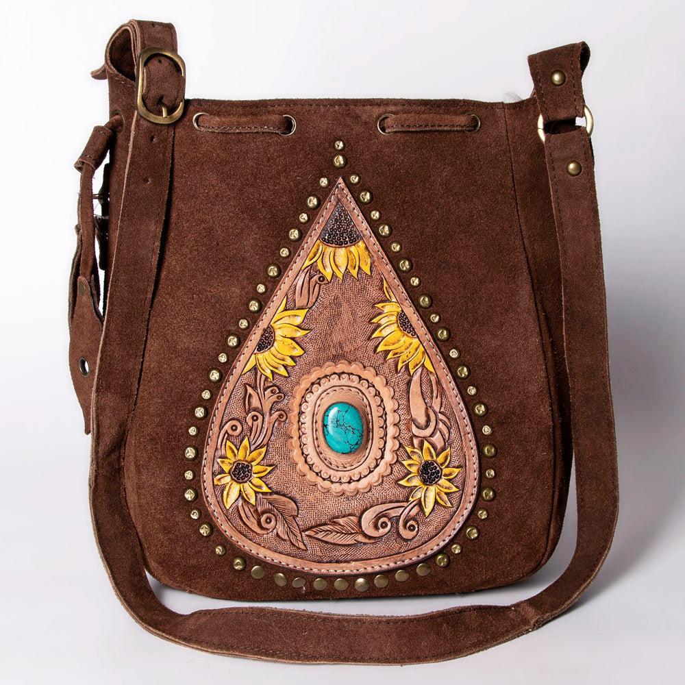 ADBGM304B American Darling Hand Tooled Genuine Leather Women Bag Western Handbag Purse