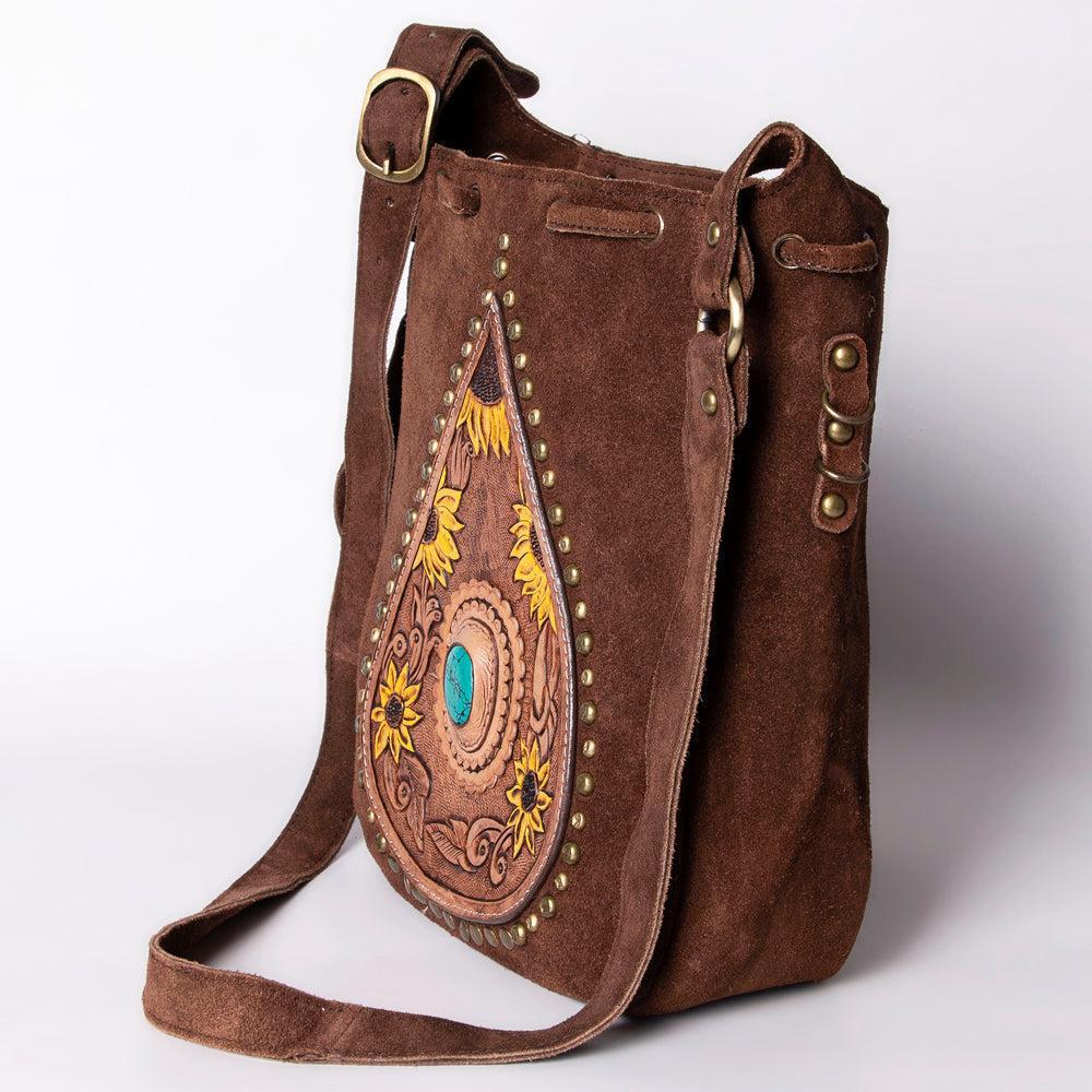 ADBGM304B American Darling Hand Tooled Genuine Leather Women Bag Western Handbag Purse