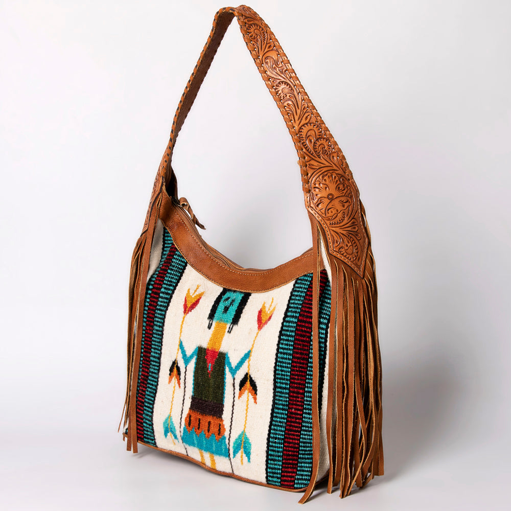 Hobo Hair On Saddle Blanket Genuine Leather Western Bag For Women
