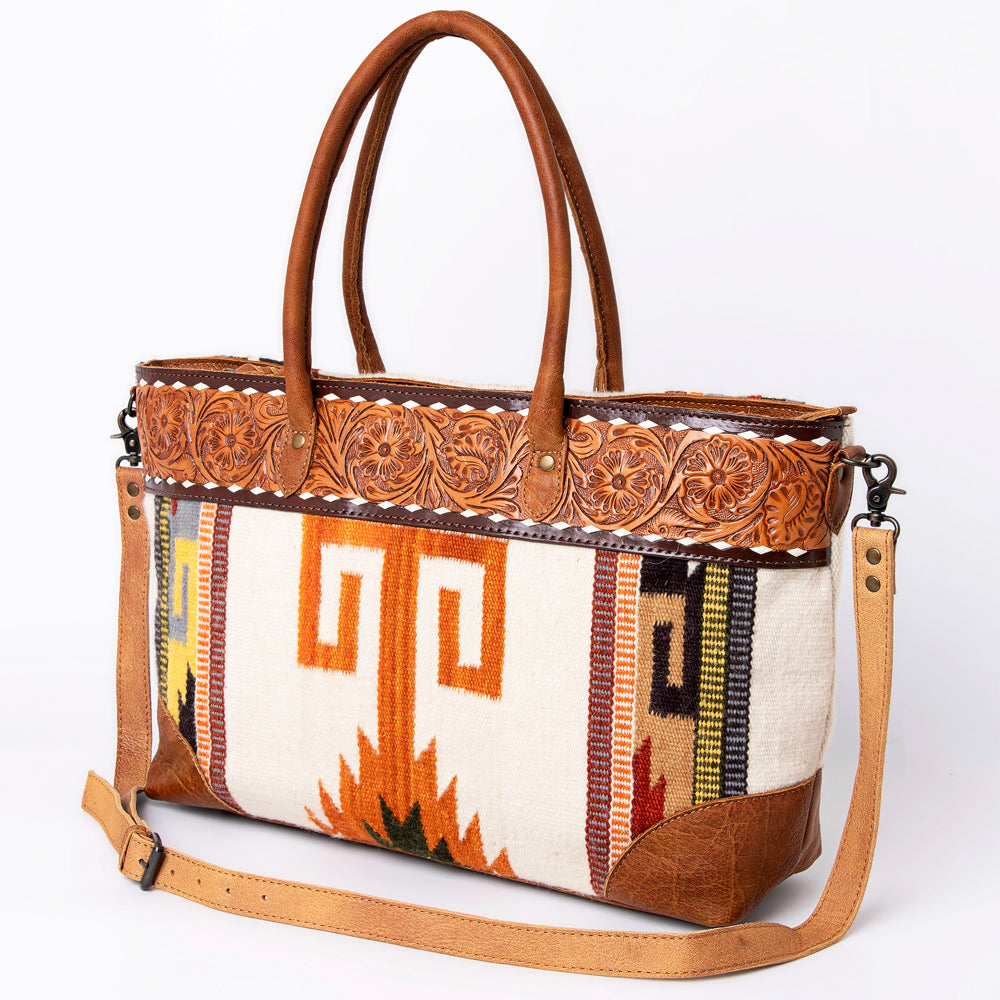 ADBG835G American Darling Hand Tooled Saddle Blanket Genuine Leather Women Bag Western Handbag Purse