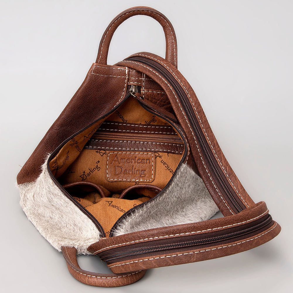 ADBG883A American Darling Hand Tooled Hair On Genuine Leather Women Bag Western Handbag Purse