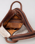 ADBG883A American Darling Hand Tooled Hair On Genuine Leather Women Bag Western Handbag Purse
