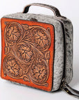 American Darling Hand Tooled Hair On Genuine Leather Women Bag Western Handbag Purse