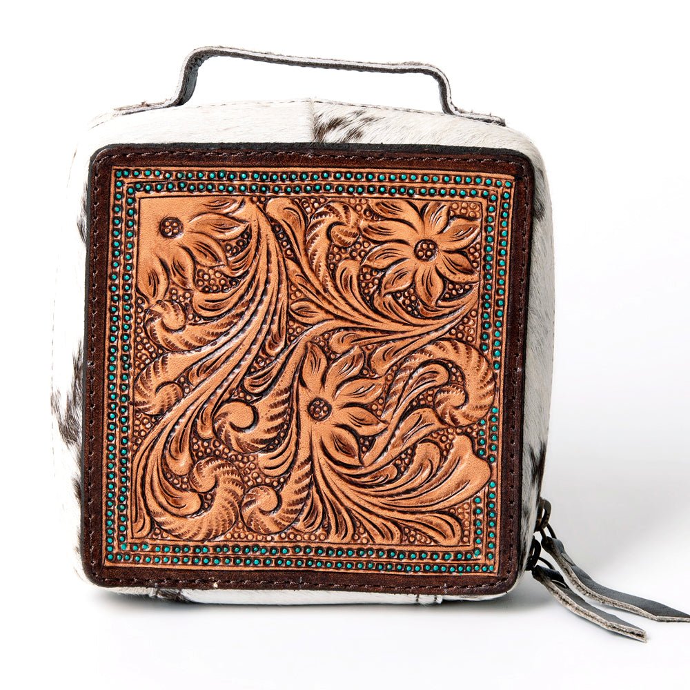 American Darling Hand Tooled Hair On Genuine Leather Women Bag Western Handbag Purse