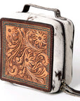 American Darling Hand Tooled Hair On Genuine Leather Women Bag Western Handbag Purse