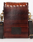 OHLAY KBA127 Cell Phone Holder 100% cotton Denim Genuine Leather women bag western handbag purse