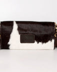 Ohlay Bags KBA128 Clutch Hand Tooled Hair-On Genuine Leather Women Bag Western Handbag Purse