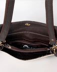 Ohlay Bags KBA128 Clutch Hand Tooled Hair-On Genuine Leather Women Bag Western Handbag Purse