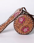 American Darling Canteen Hand Tooled Genuine Leather Women Bag Western Handbag Purse