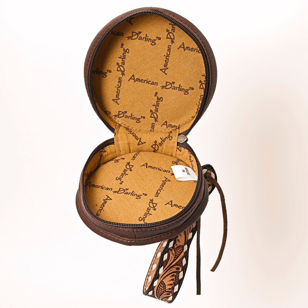 American Darling Canteen Hand Tooled Genuine Leather Women Bag Western Handbag Purse