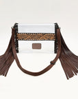 American Darling ADBGZ718 Clear Bag Hand Tooled Genuine Leather Women Bag Western Handbag Purse
