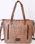 American Darling Tote Crocodile embossed Genuine Leather women bag western handbag purse