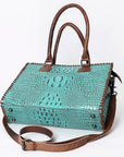 American Darling Crocodile Embossed Genuine Leather Women Bag Western Handbag Purse