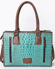 American Darling Crocodile Embossed Genuine Leather Women Bag Western Handbag Purse