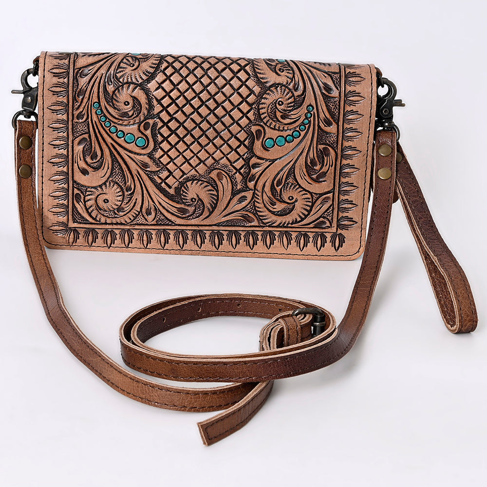 American Darling ORGANISER Upcycled Wool Genuine Leather women bag western handbag purse