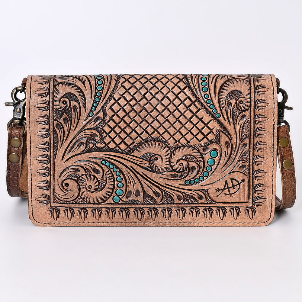 American Darling ORGANISER Upcycled Wool Genuine Leather women bag western handbag purse