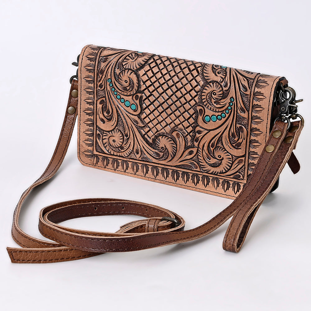 American Darling ORGANISER Upcycled Wool Genuine Leather women bag western handbag purse