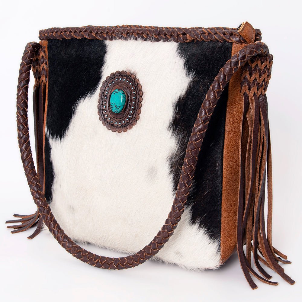 American Darling Hair On Genuine Leather Women Bag Western Handbag Purse