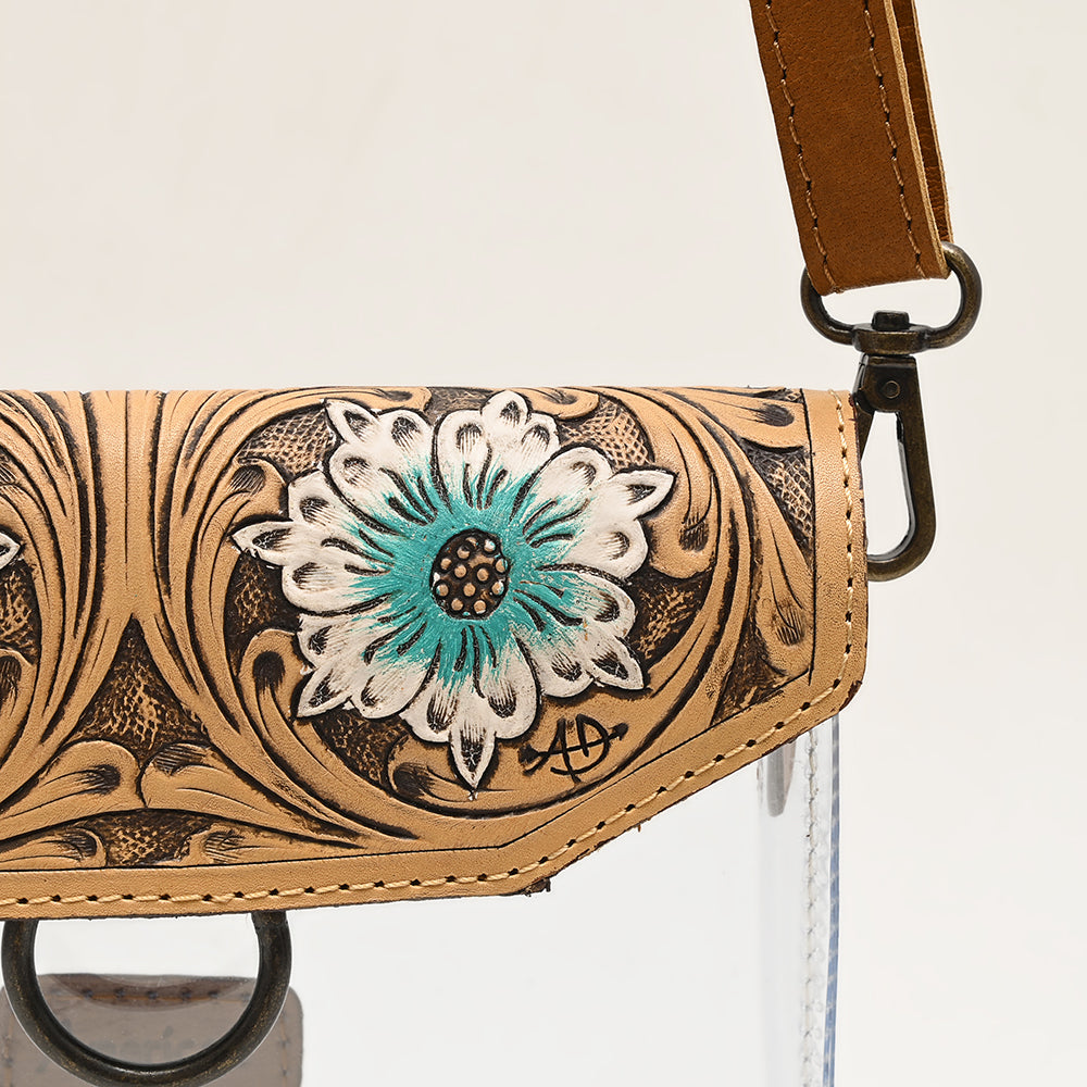 American Darling ADBGZ720 Clear Bag Hand Tooled Genuine Leather Women Bag Western Handbag Purse