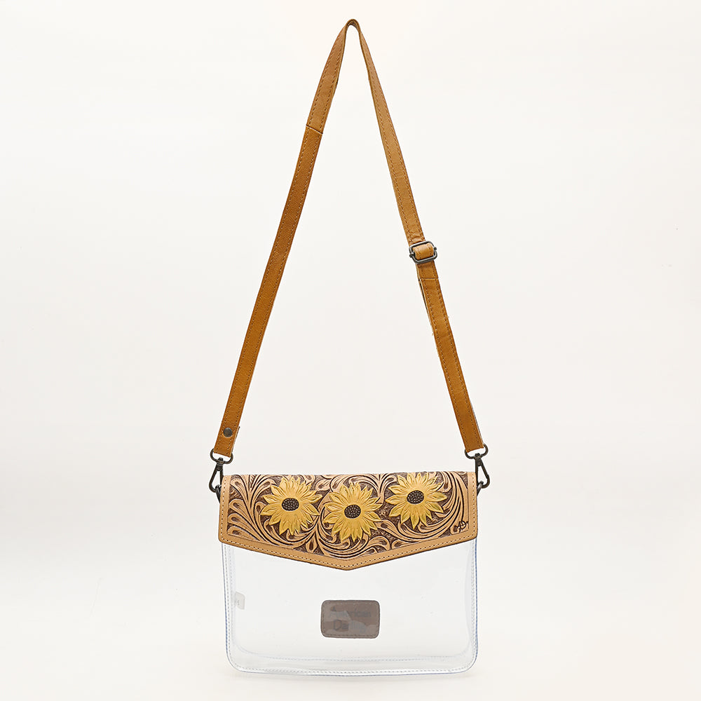 American Darling ADBGZ723 Clear Bag Hand Tooled Genuine Leather Women Bag Western Handbag Purse