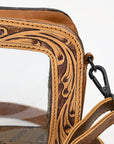 American Darling Clear Bag Hand Tooled Genuine Leather Women Western Handbag Purse