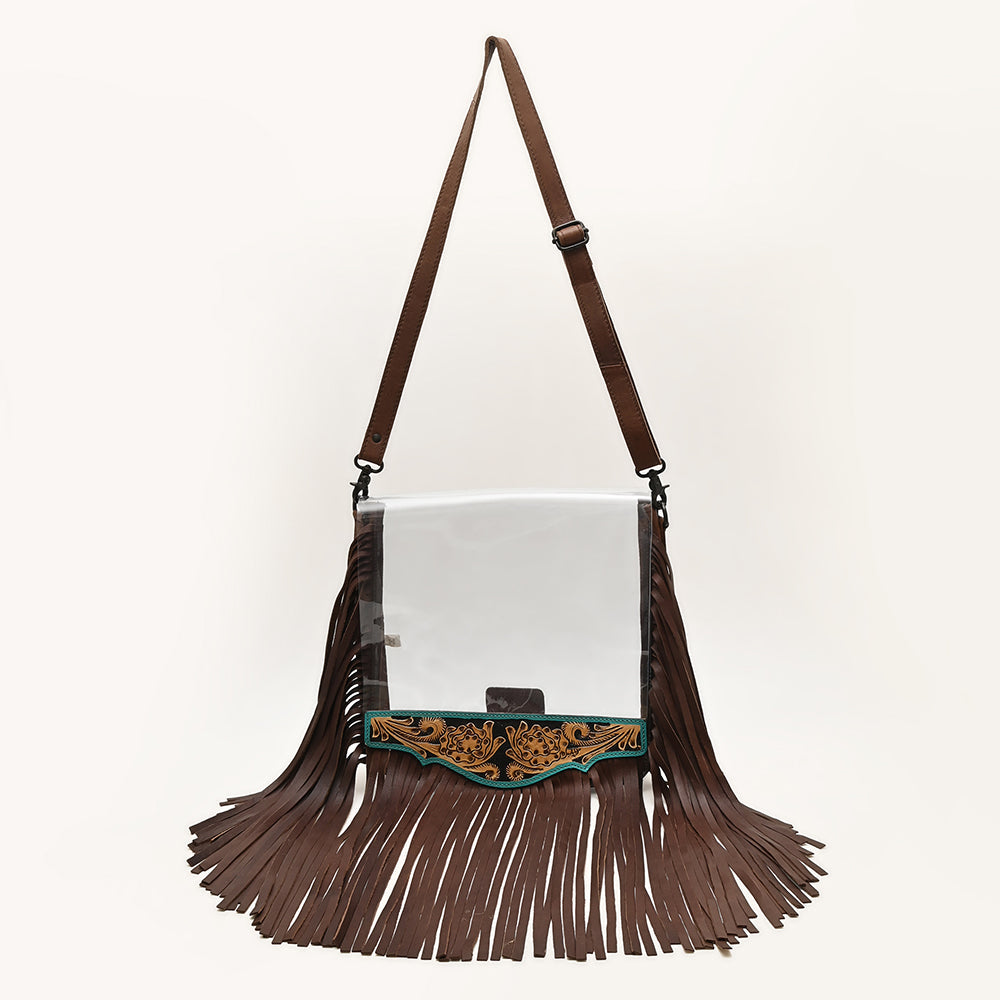 American Darling ADBGZ727 Clear Bag Hand Tooled Genuine Leather Women Bag Western Handbag Purse