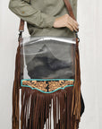 American Darling ADBGZ727 Clear Bag Hand Tooled Genuine Leather Women Bag Western Handbag Purse