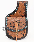 Hilason Floral  Western Horse Leather Saddle Bag Heavyduty Traditional Trail Ride