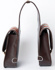 Hilason Floral  Western Horse Leather Saddle Bag Heavyduty Traditional Trail Ride