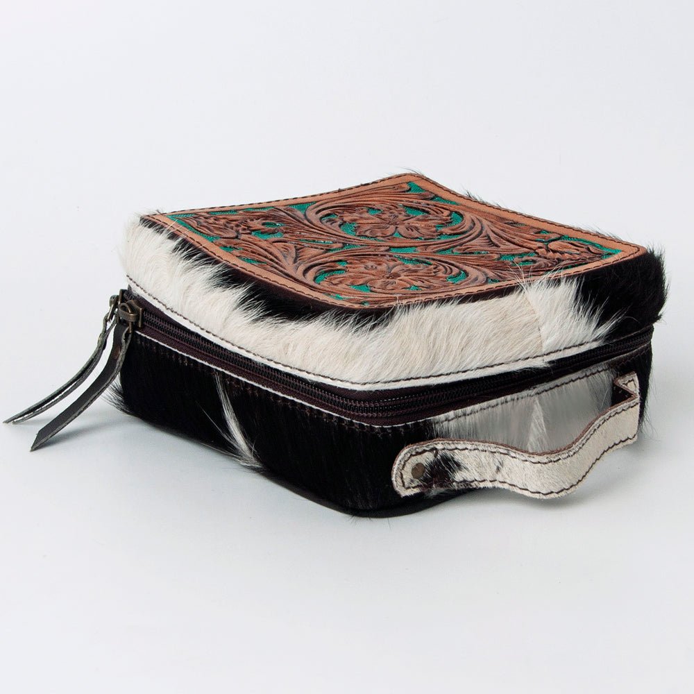 American Darling Hand Tooled Hair On Genuine Leather Women Bag Western Handbag Purse