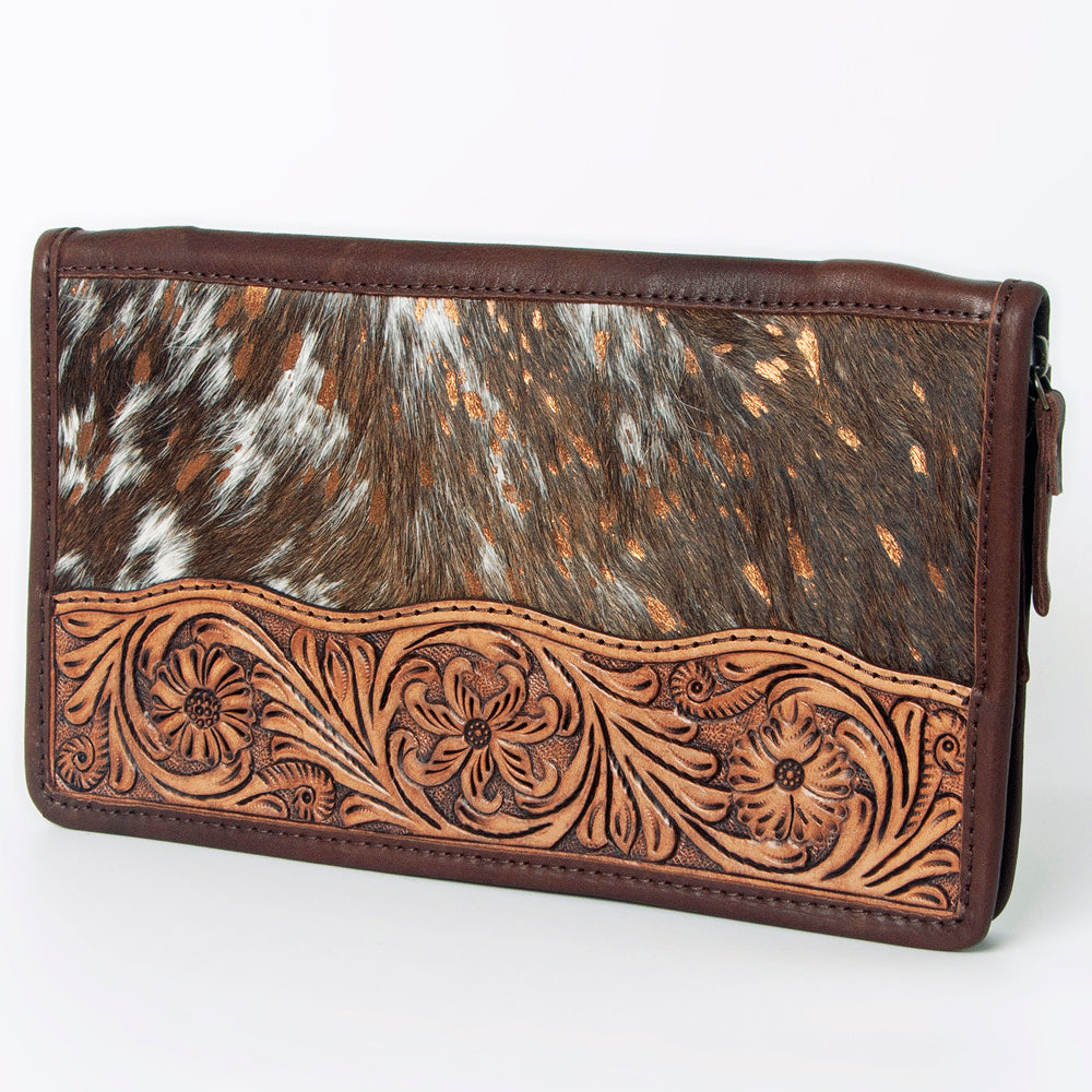 American Darling Hand Tooled Hair On Genuine Leather Women Bag Western Handbag Purse