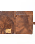 American Darling Portfolio Bag Hand Tooled Crocodile embossed Genuine Leather women bag western handbag purse - Everest Ranch
