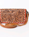 Ohlay Bags SKBM101A Organiser Hand Tooled Genuine Western Leather Women Handbag PurseBag
