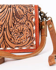 Ohlay Bags SKBM101A Organiser Hand Tooled Genuine Western Leather Women Handbag PurseBag