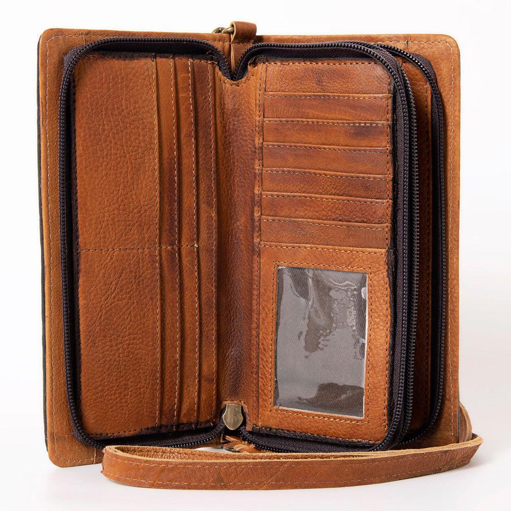 Ohlay Bags KBM101E Organiser Hand Tooled Genuine Leather Women Bag Western Handbag Purse