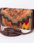 American Darling Hand Tooled Genuine Leather Women Bag Western Handbag Purse