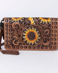 American Darling Organizer Saddle Blanket Genuine Leather Western Women Bag Handbag Purse | for Cute Travel