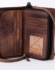 American Darling ORGANISER Upcycled Wool Genuine Leather women bag western handbag purse