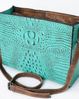 American Darling Crocodile Embossed Genuine Leather Women Bag Western Handbag Purse